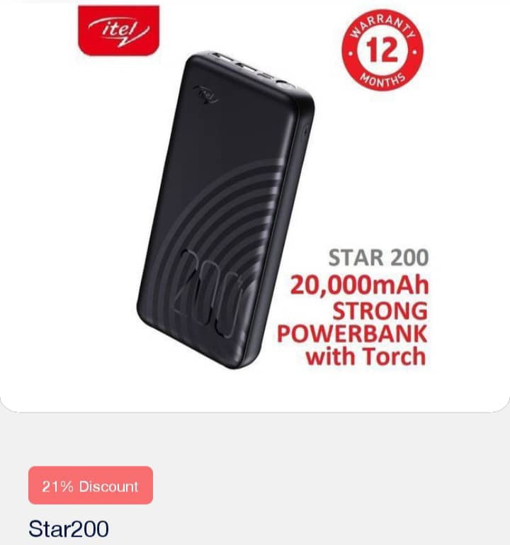 Itel power bank star 200