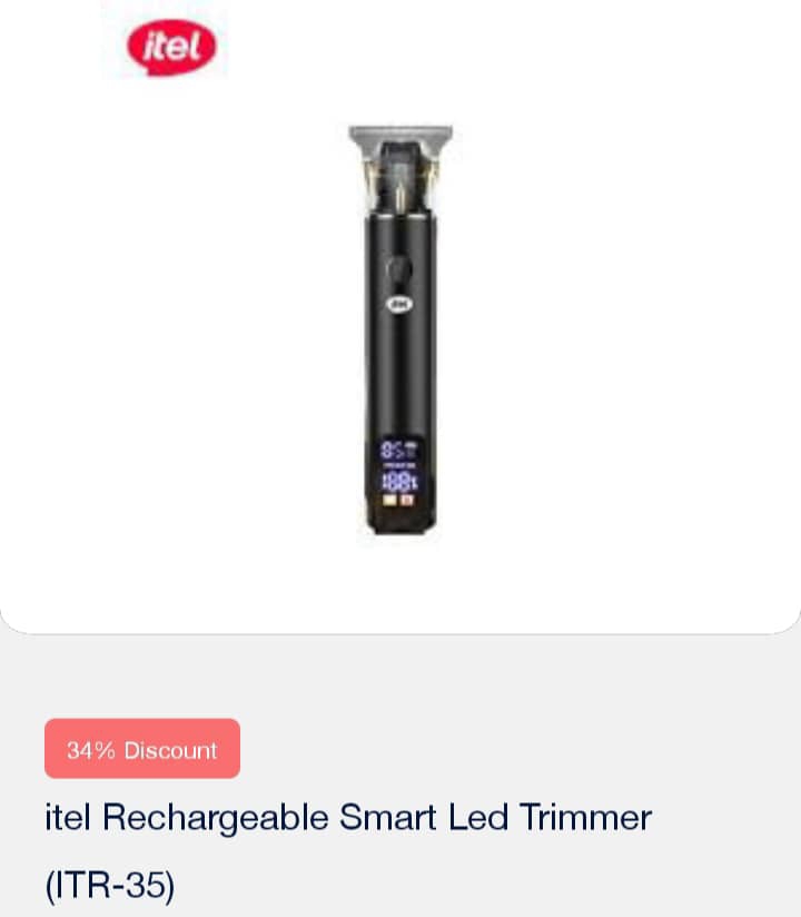 Itel rechargeable smart led trimmer 