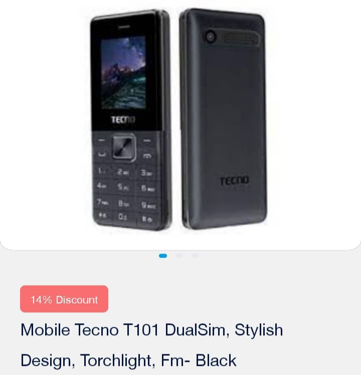 Tecno t101 dual Sims FM torchlight 