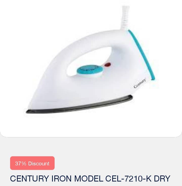 Century iron model CEL-7210-K dry