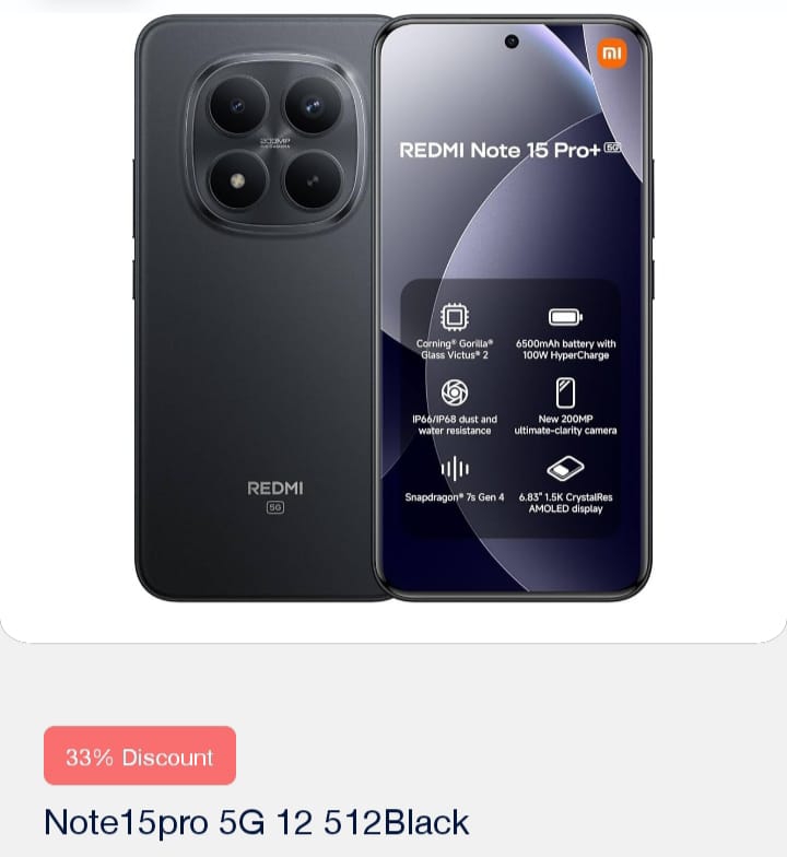 Redmi note 15Pro 5G (12+512)GB